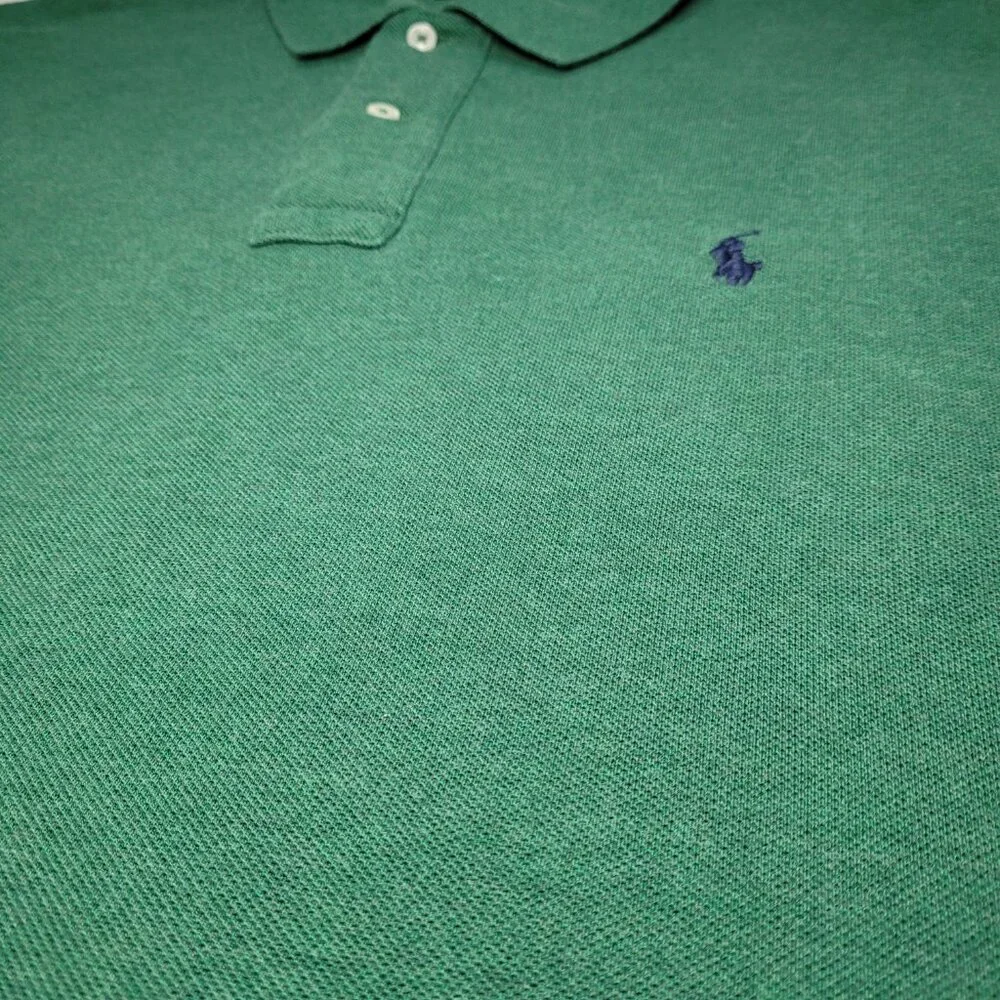 Polo Ralph Lauren Polo Classic Fit Short Sleeve Shirt Heather Green Large Preppy